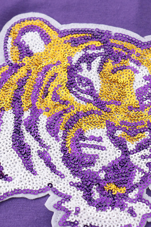 LSU tiger sequin laser skort set