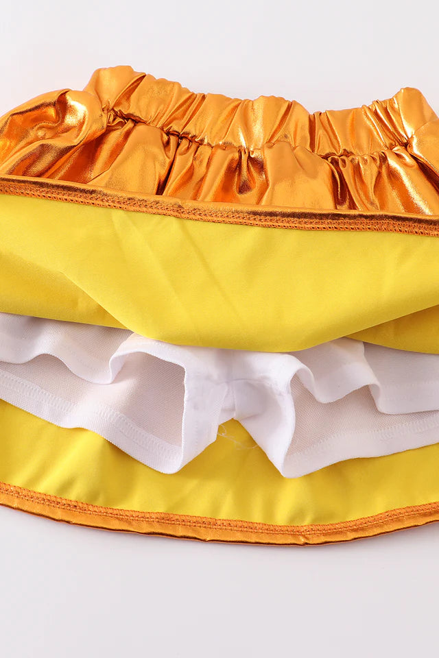 LSU tiger sequin laser skort set