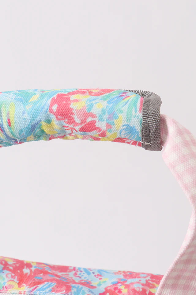 Pink strap floral travel bag