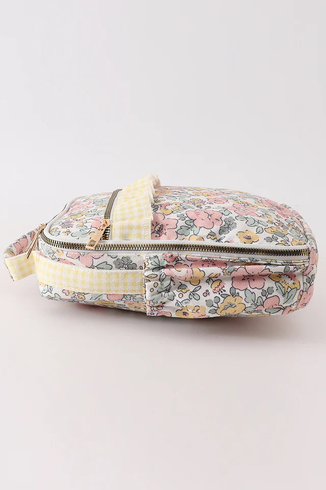 YELLOW FLORAL LUNCH BAG