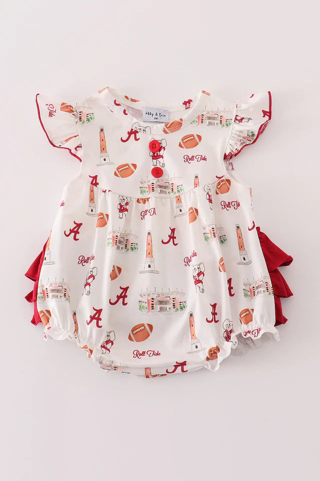 Maroon roll tide football girl bubble