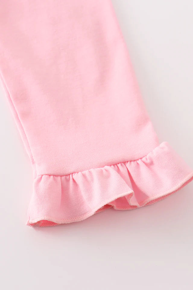 Pink Christmas Santa sequin girl set