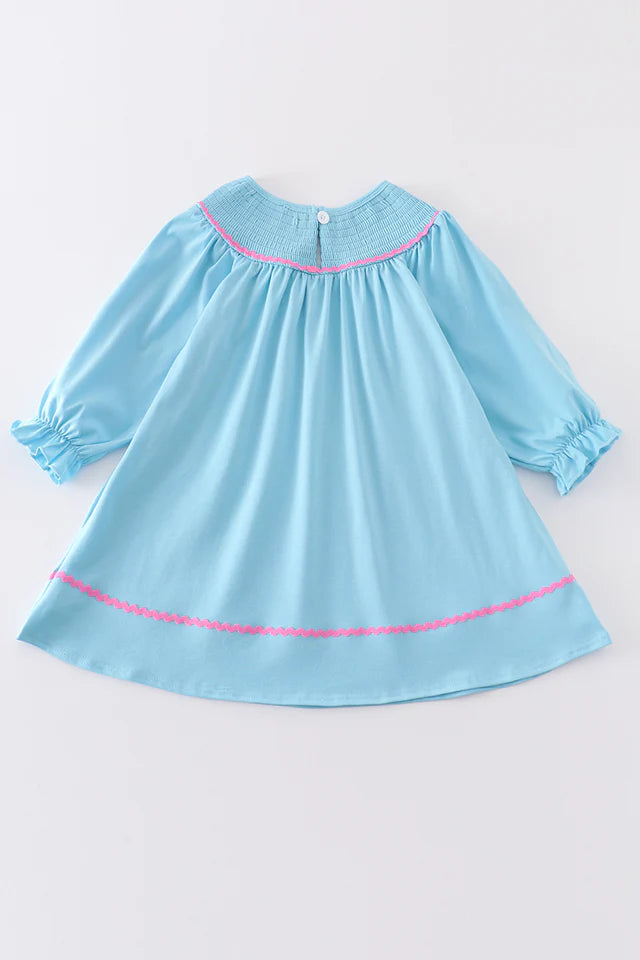 Blue valentine XOXO smocked girl dress