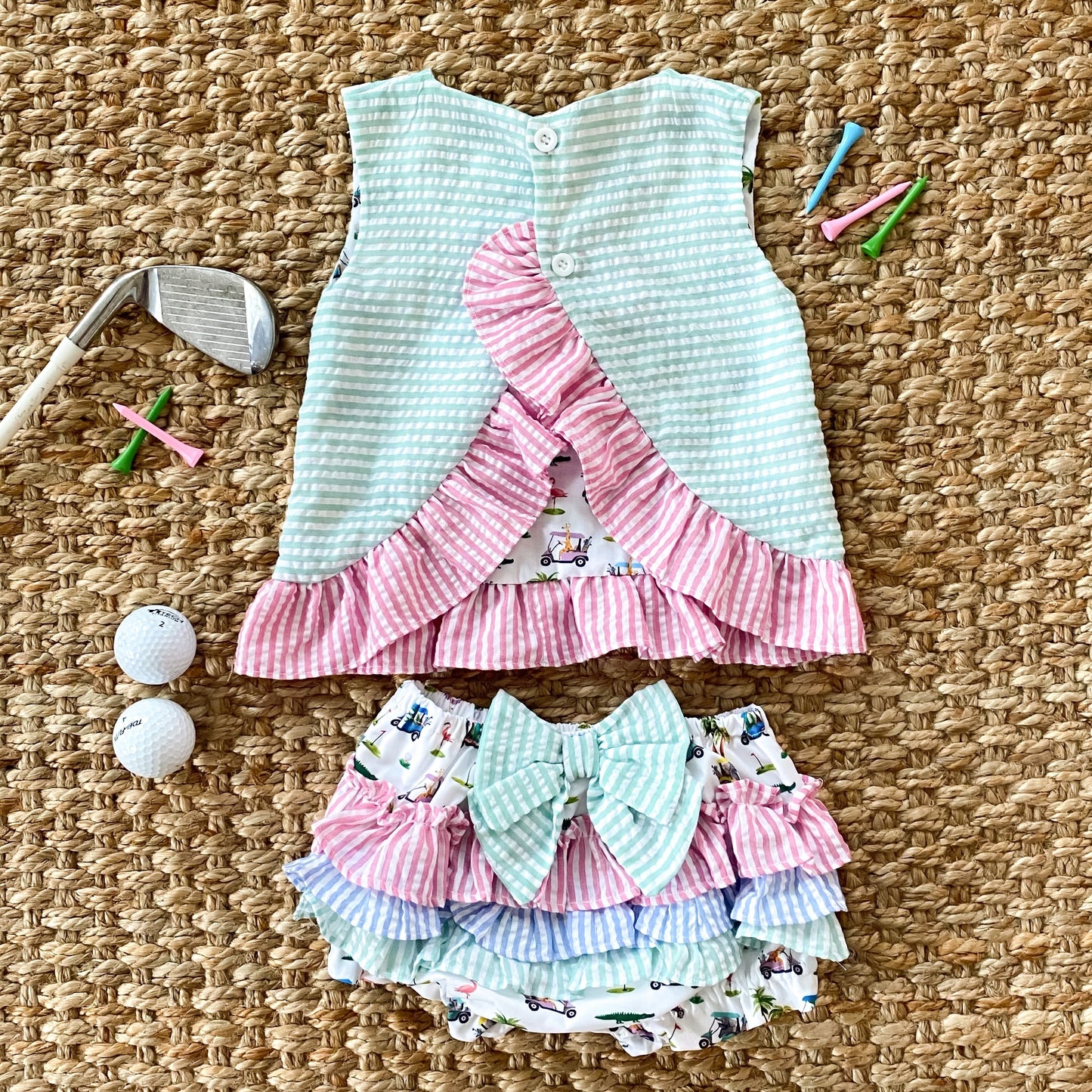 Reversible Girls The Palms Golf Swing Top Set