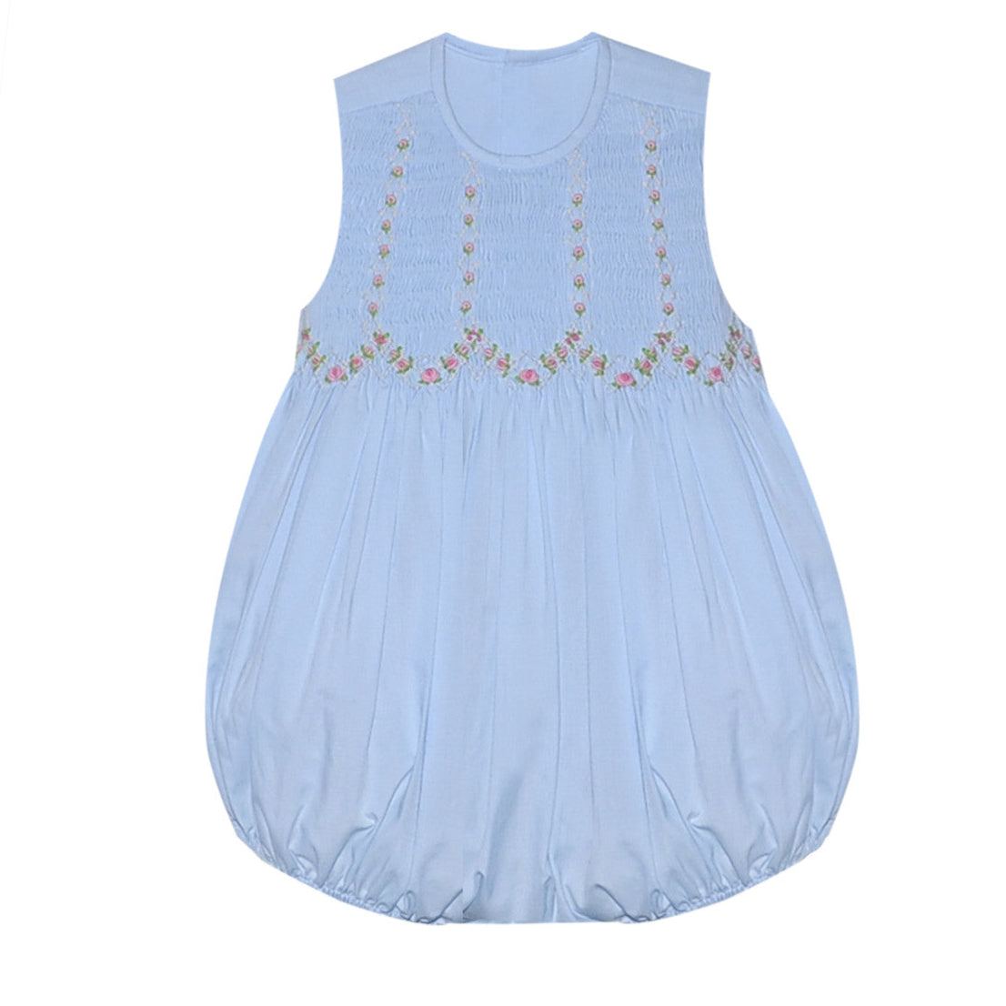 Channing Girl Bubble-Blue w/ Pink Vine Flowers
