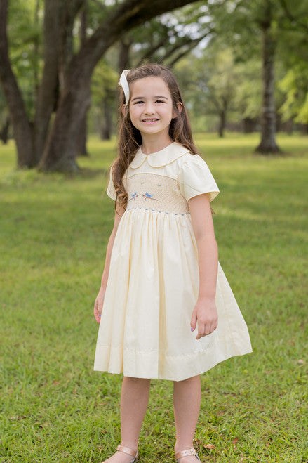 Yellow Katherine Smocked dress