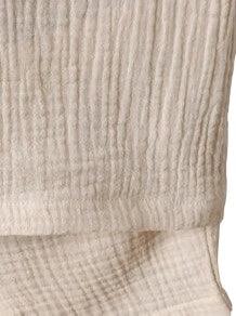 Neutral Light weight Muslin 2 Piece Short Set detail