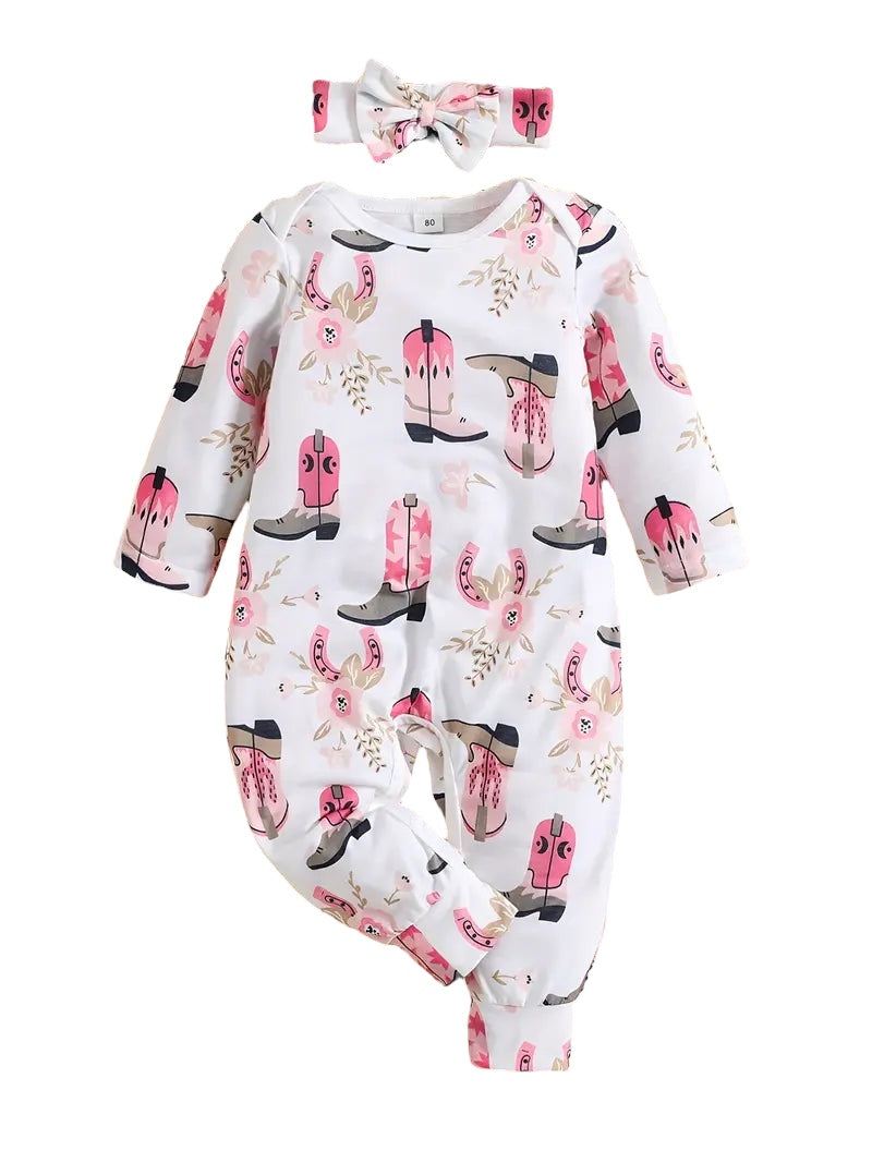 Cowgirl Romper with Long Sleeves