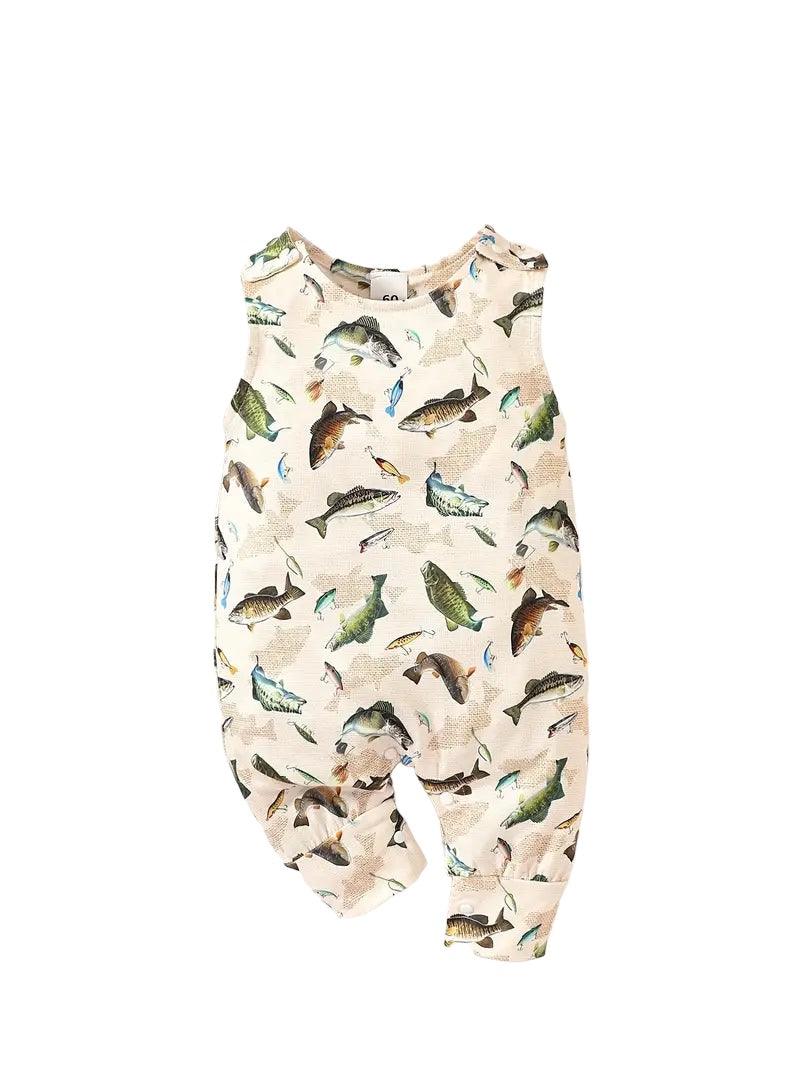Fish Graphic One Piece Romper