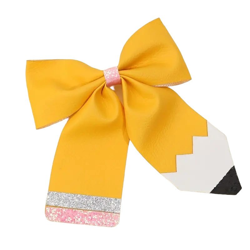 Pencil Hairbow Back to School