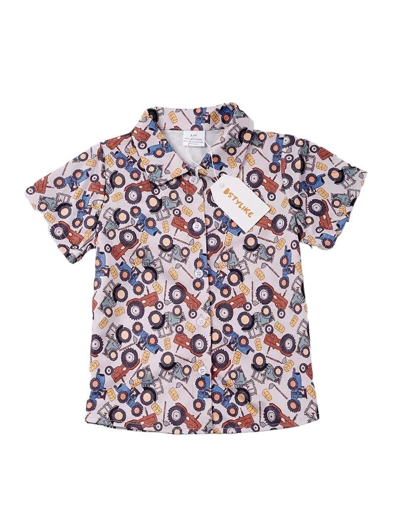 Tractor Short Sleeve Button Down Shirt