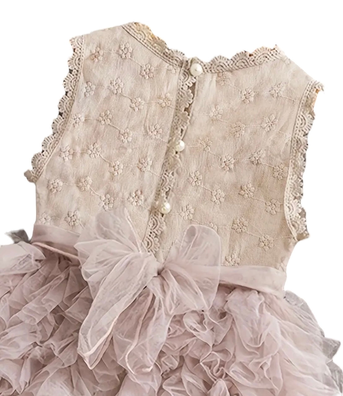 muted pink tulle dress