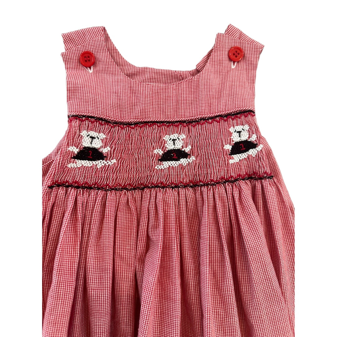 Georgia smocked bib dress