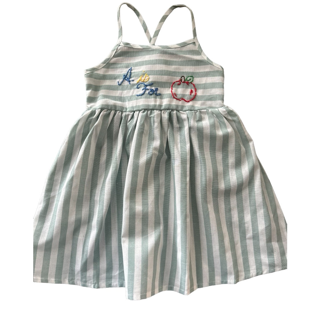 A is for Apple Hand Stitched Sample Dress