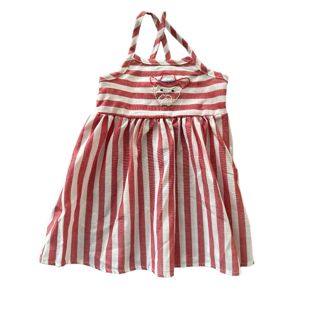 Red stripe Hand stich Rebel Dress