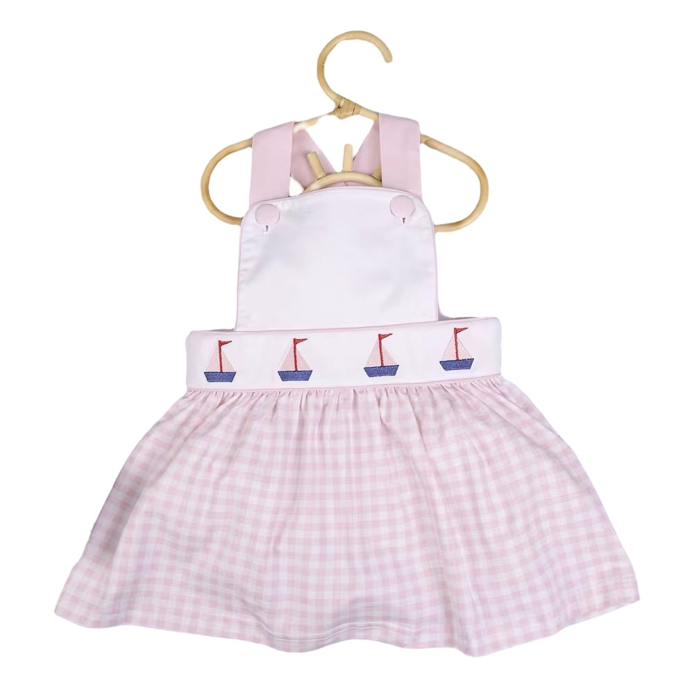 Sailboat embroidery baby dress
