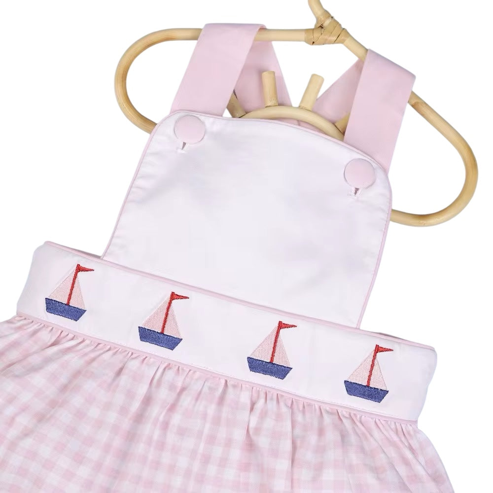 Sailboat embroidery baby dress