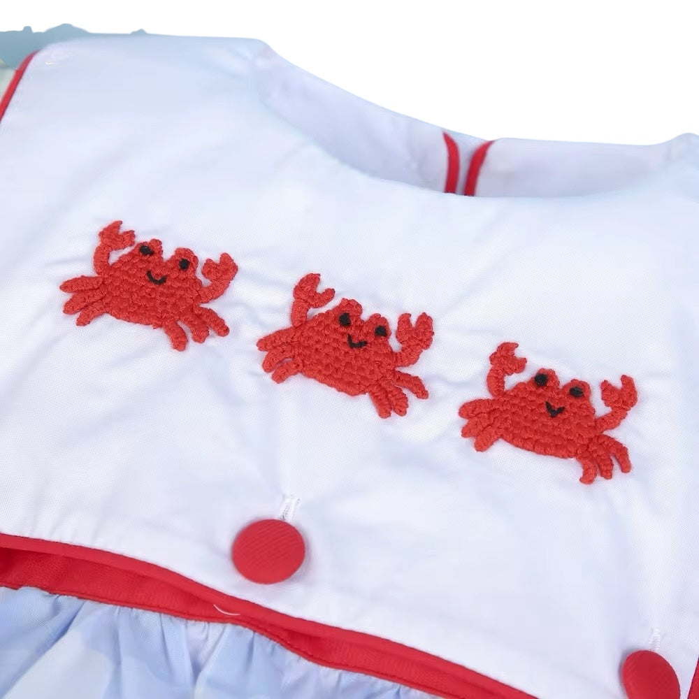 Crab crochet girl baby bubble