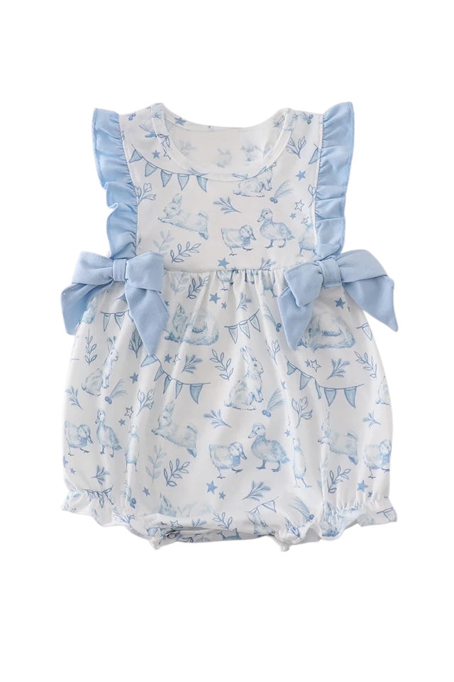 EASTER DUCK BUNNY PRINT GIRL BUBLE