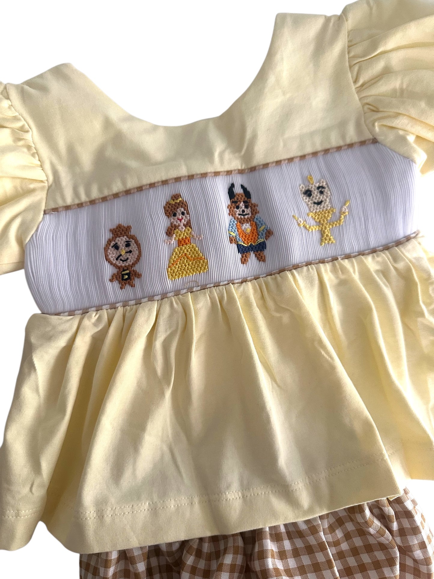 Girls Handsmocked Lion bloomer set