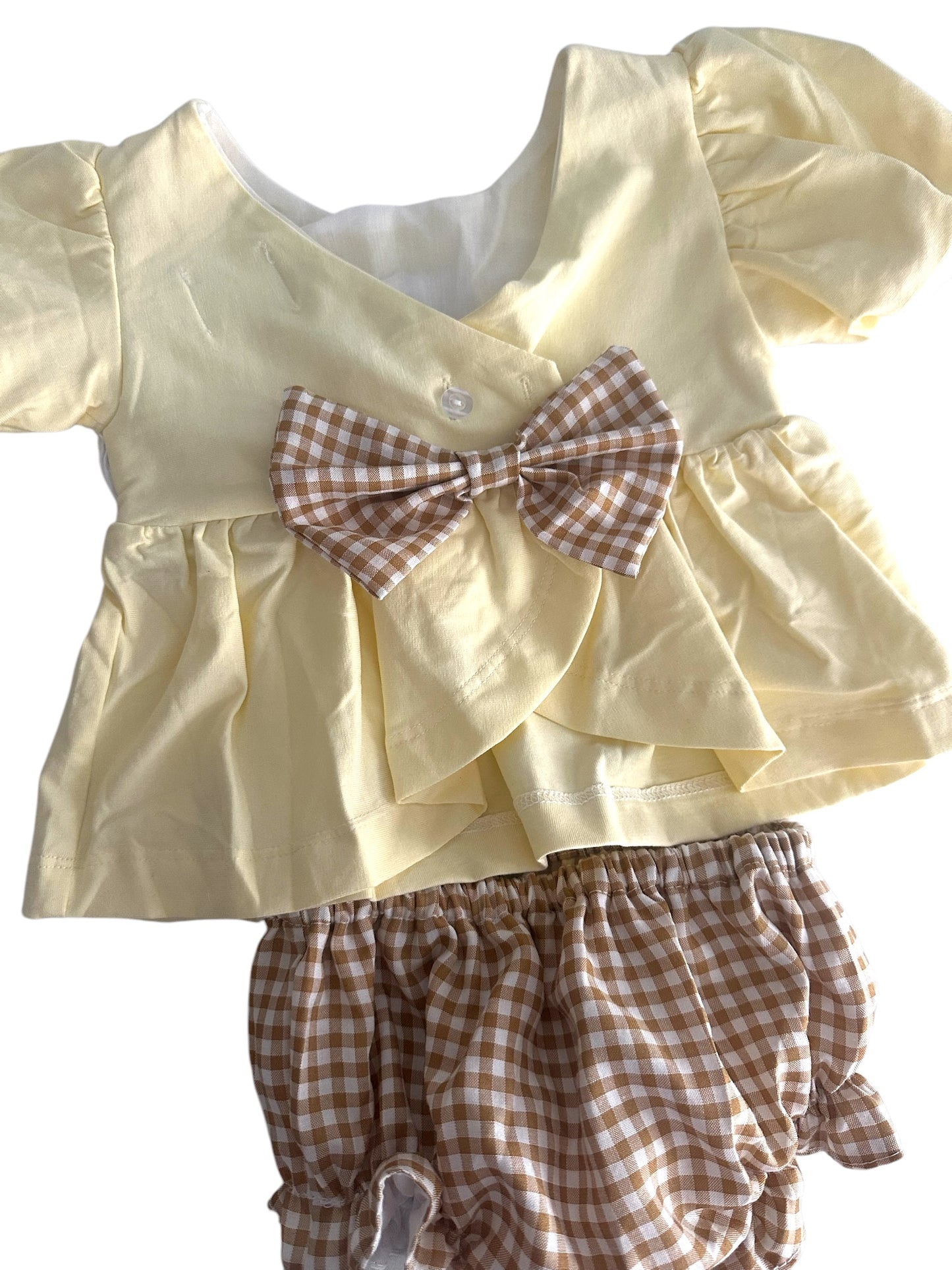 Girls Handsmocked Lion bloomer set