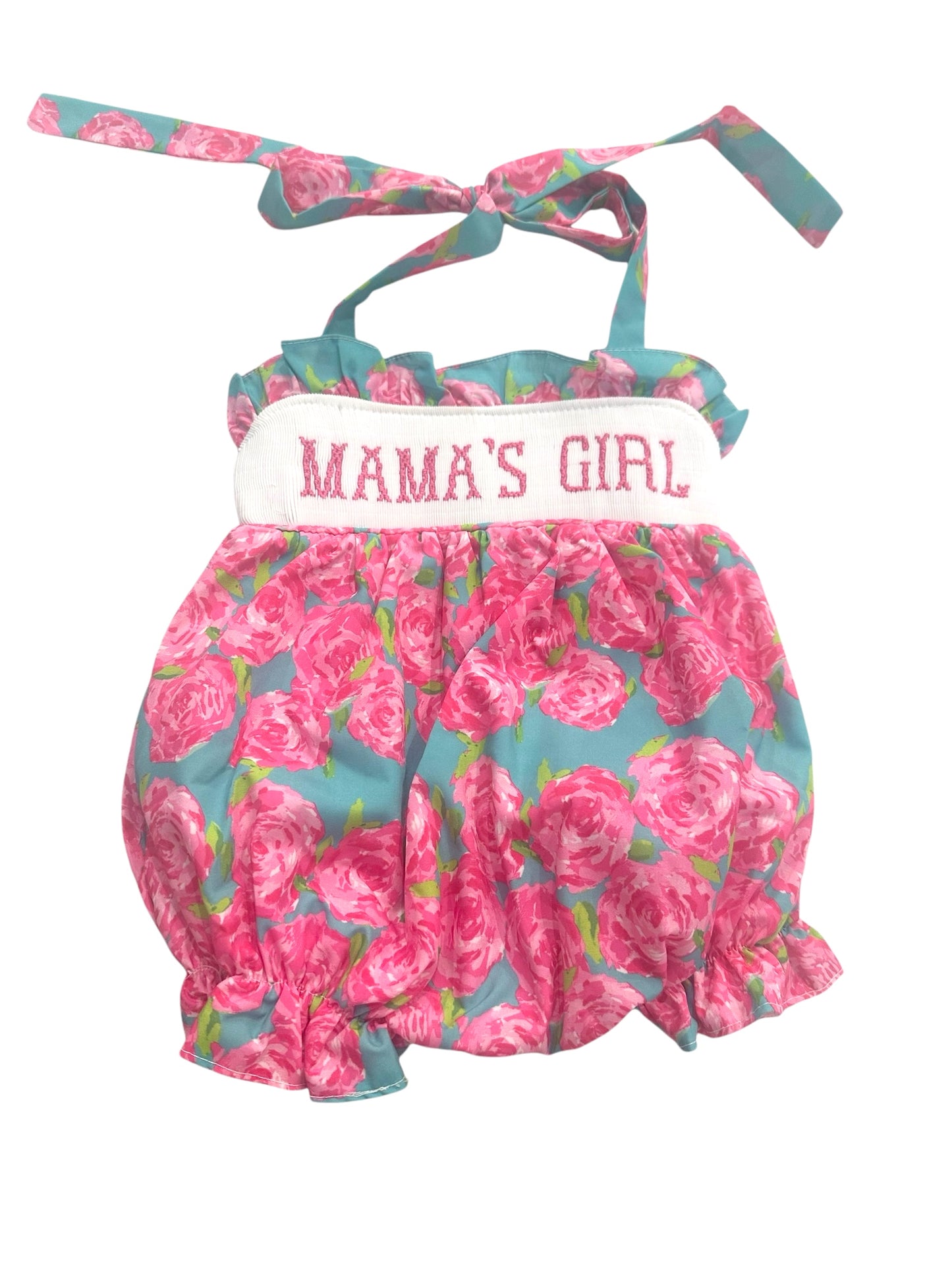 Mamas girl handsmocked bubble