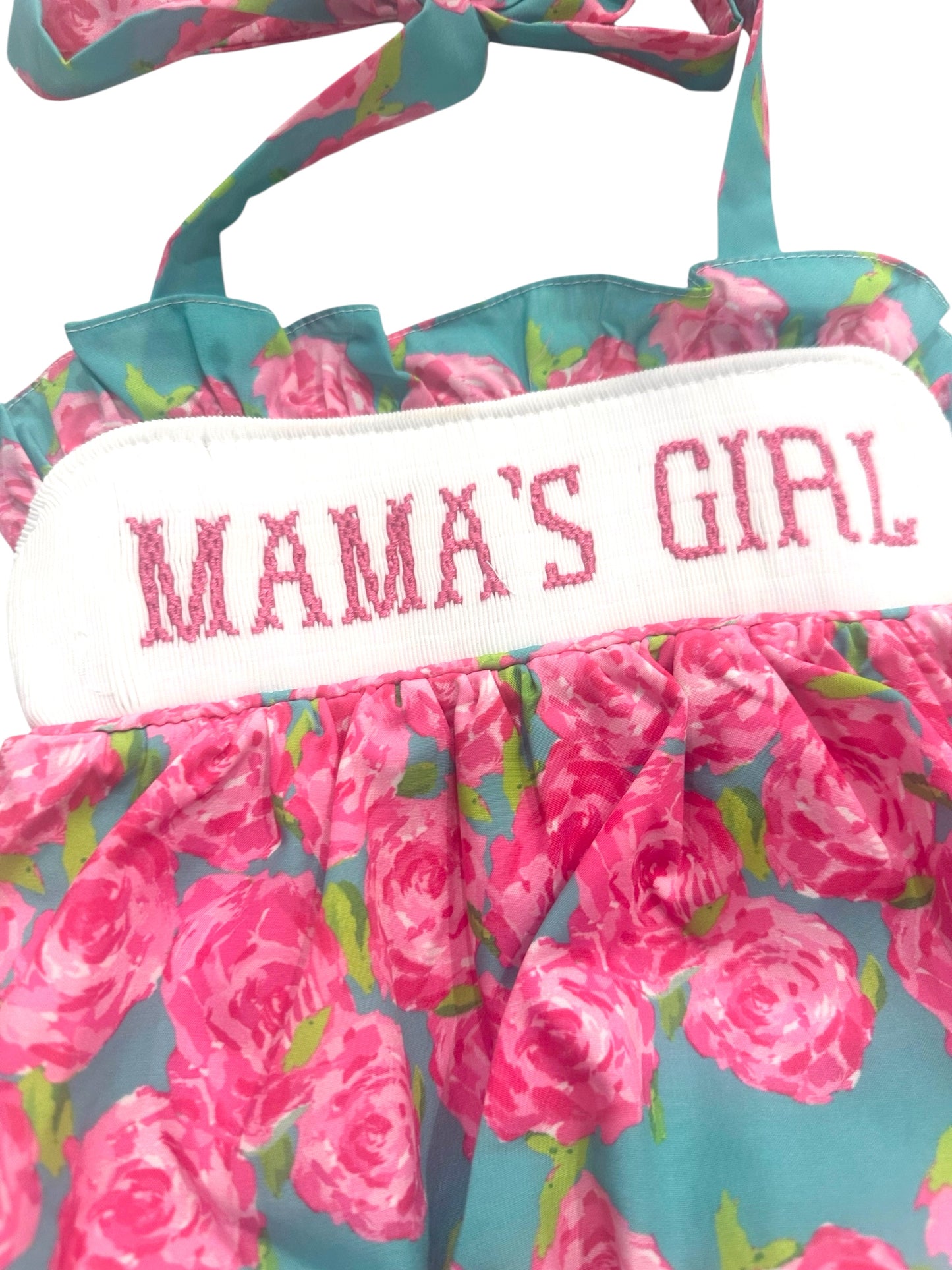 Mamas girl handsmocked bubble