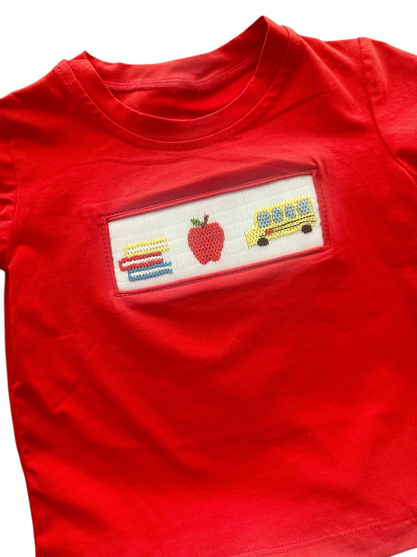 Hand smocked back to school short set