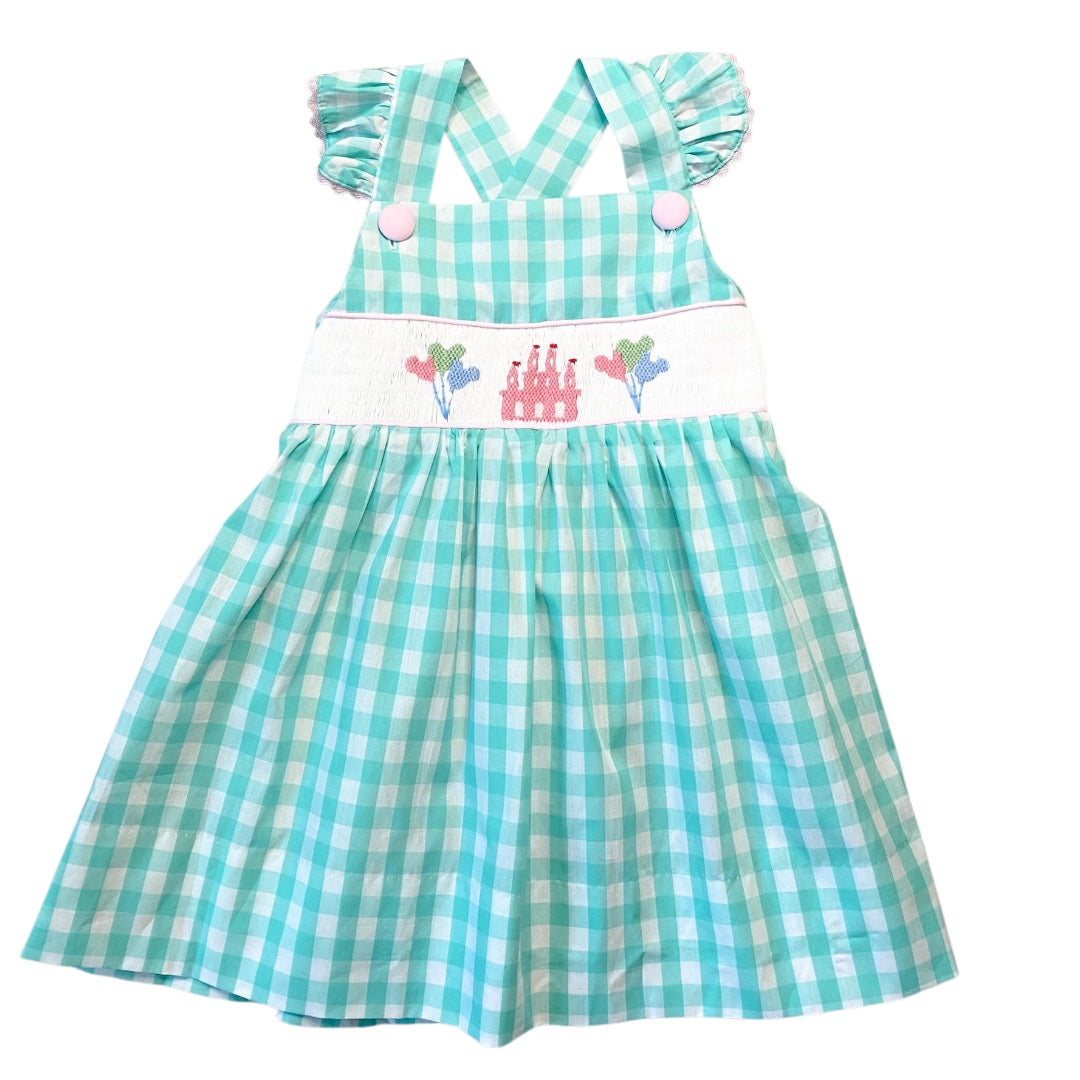 Meet me at the Castle Smocked Gingham Dress