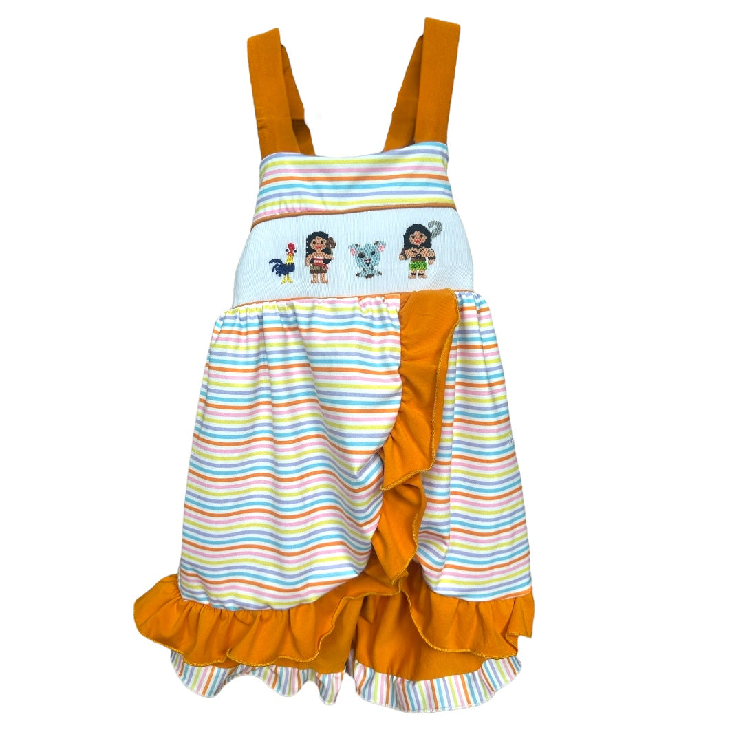 Hand smocked Island Girls Short set