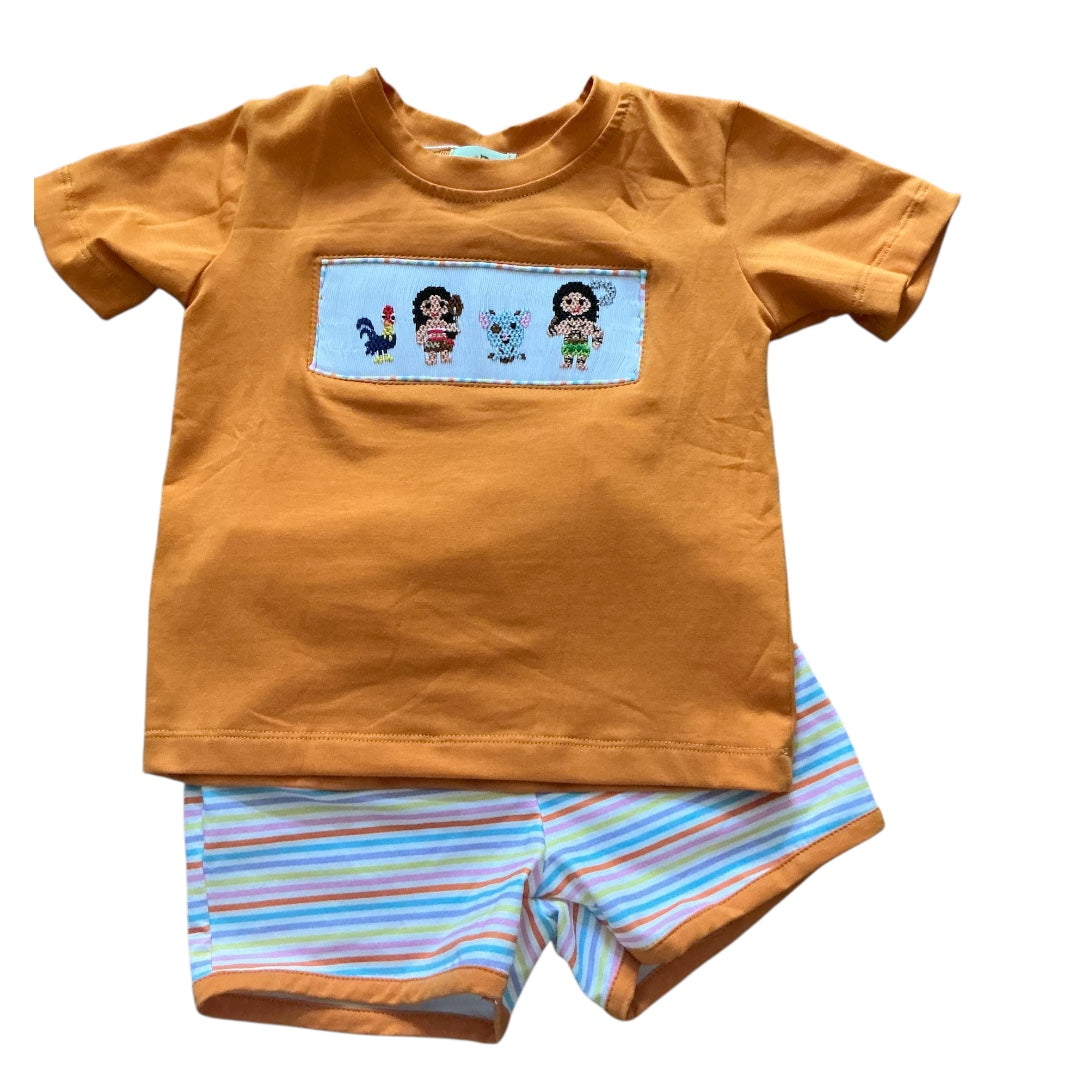 Handsmocked ISLAND Boys shorts set