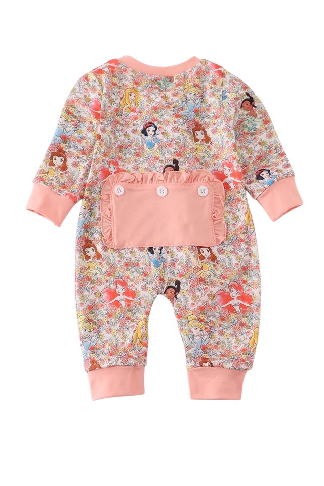 PRINCESS FLORAL PRINT ROMPER