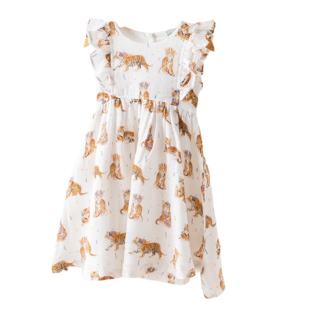 Auburn Tigers Gameday organic muslin dress for women showing team spirit and eco-friendly comfort
