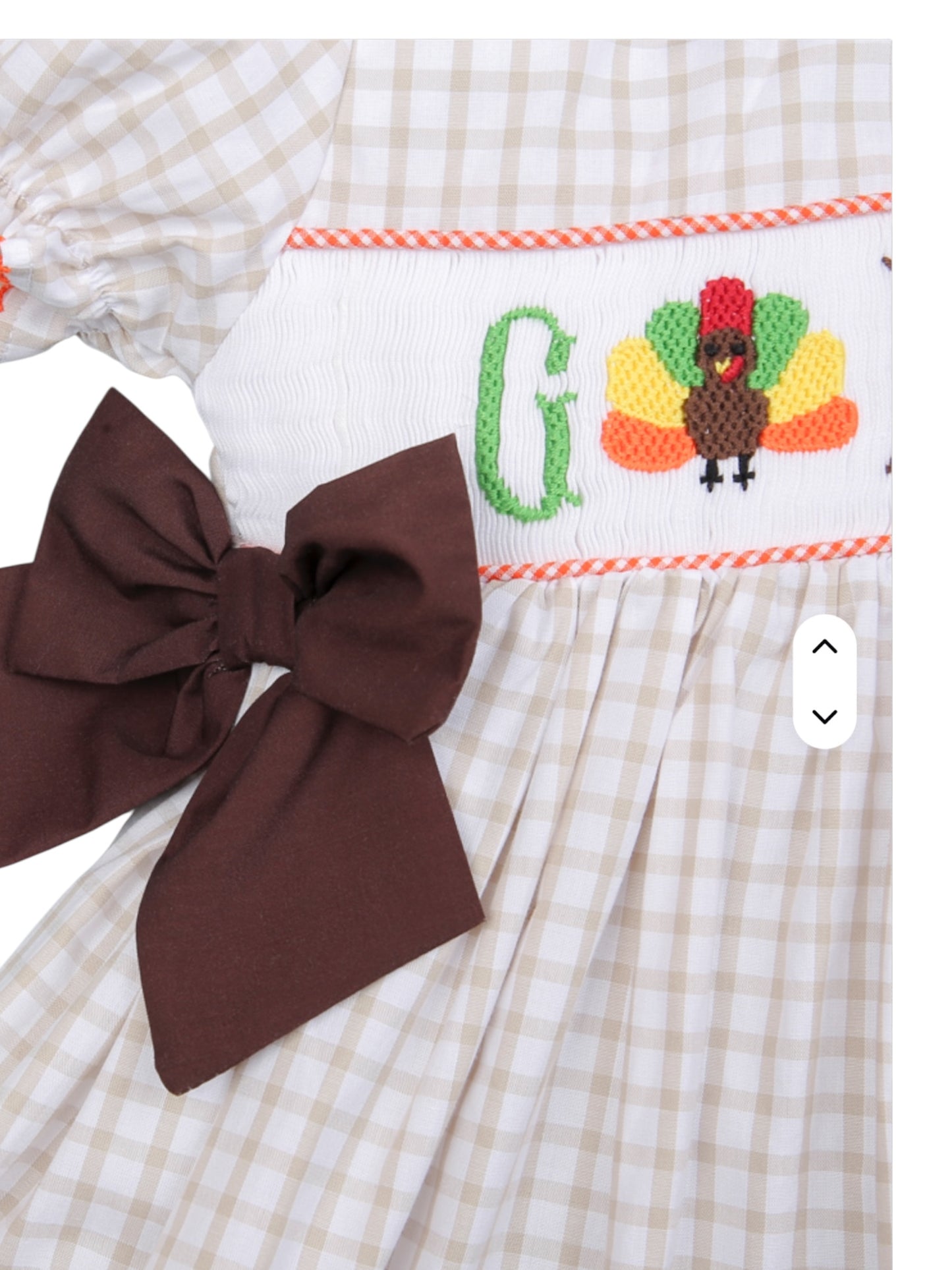 Handsmocked Gobble Turkey Dress