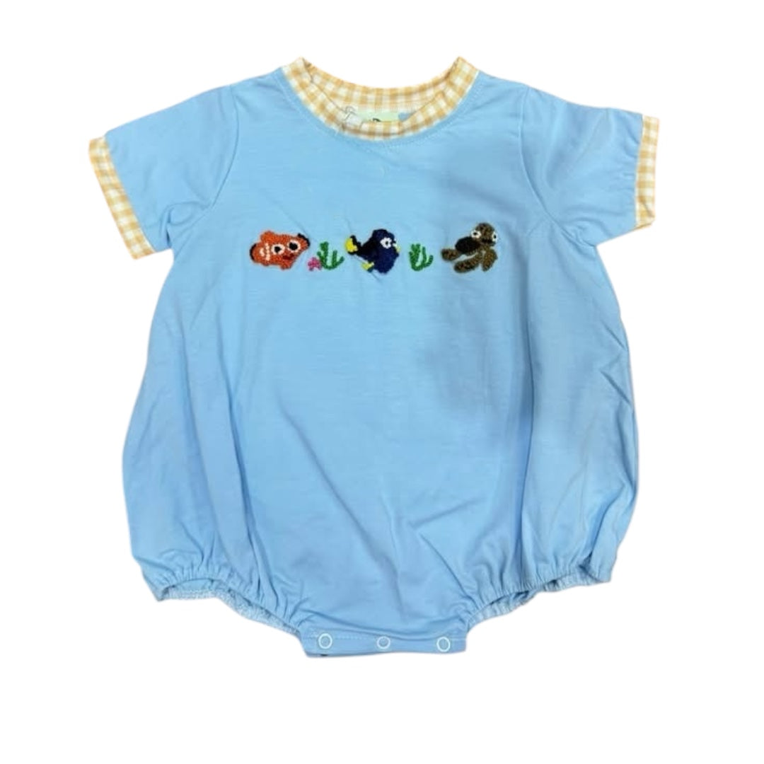 French knot Fish Friends Bubble