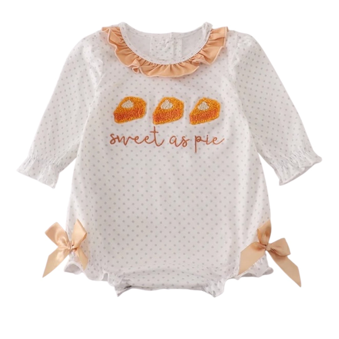 CREAM SWEET AS PIE FRENCH KNOT RUFFLE BUBBLE