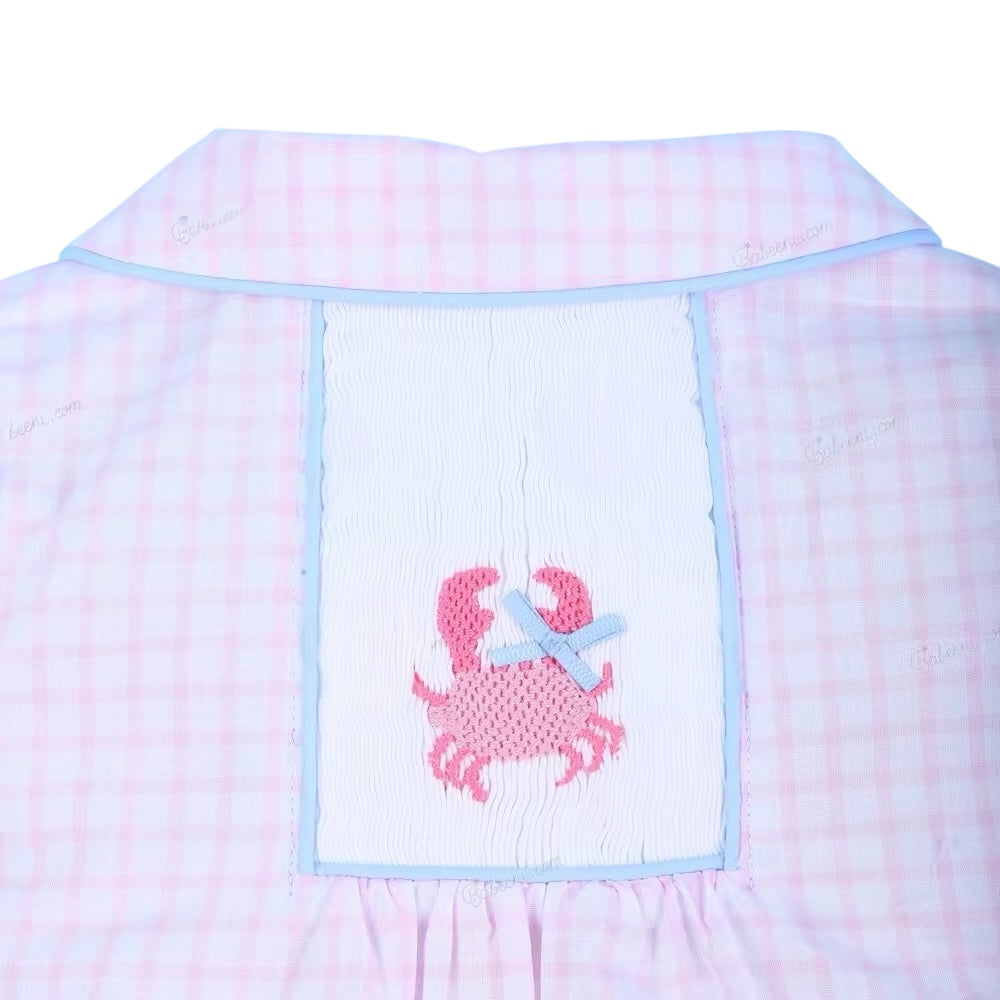 Light Pink Handsmocked Crab Bubble