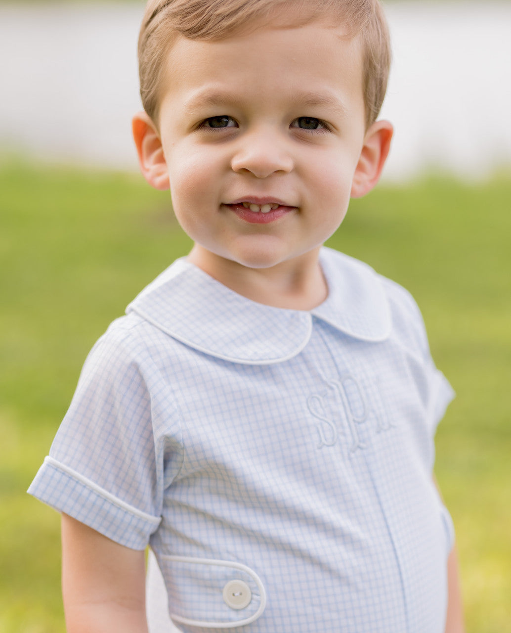 William Romper-Blue Square