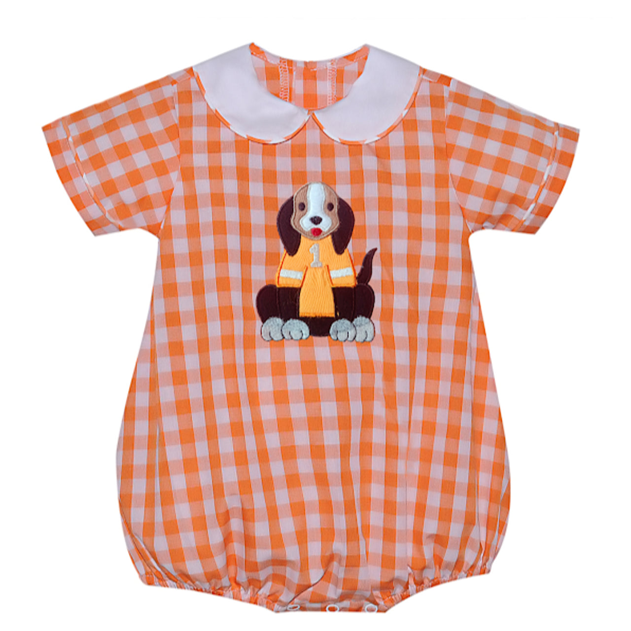 Orange/White Boy Bubble with Applique-Tennessee