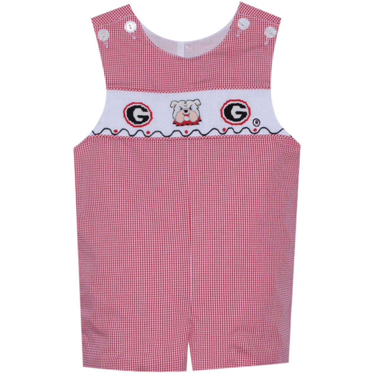 Georgia Bulldogs boys smocked Shortall