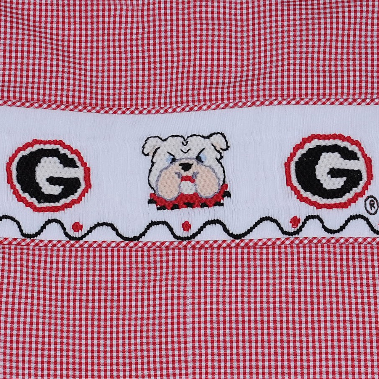 Georgia Bulldogs boys smocked Shortall
