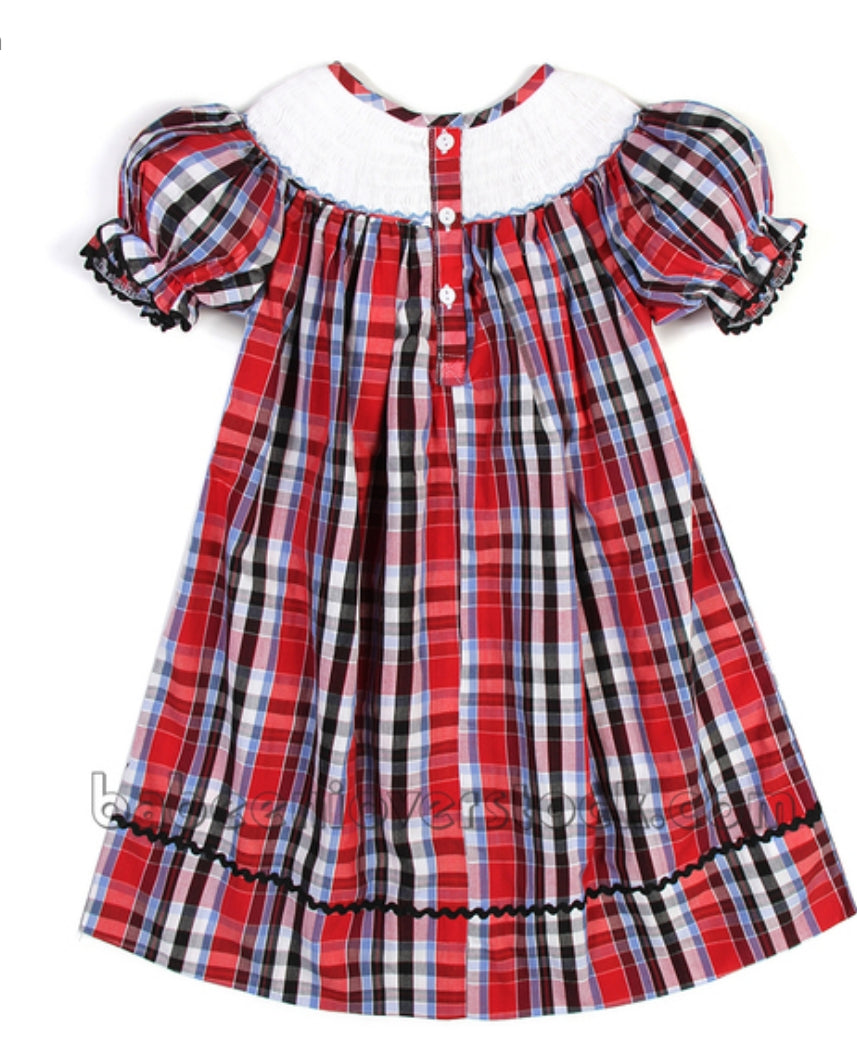 Labrador hand smocked bishop dress