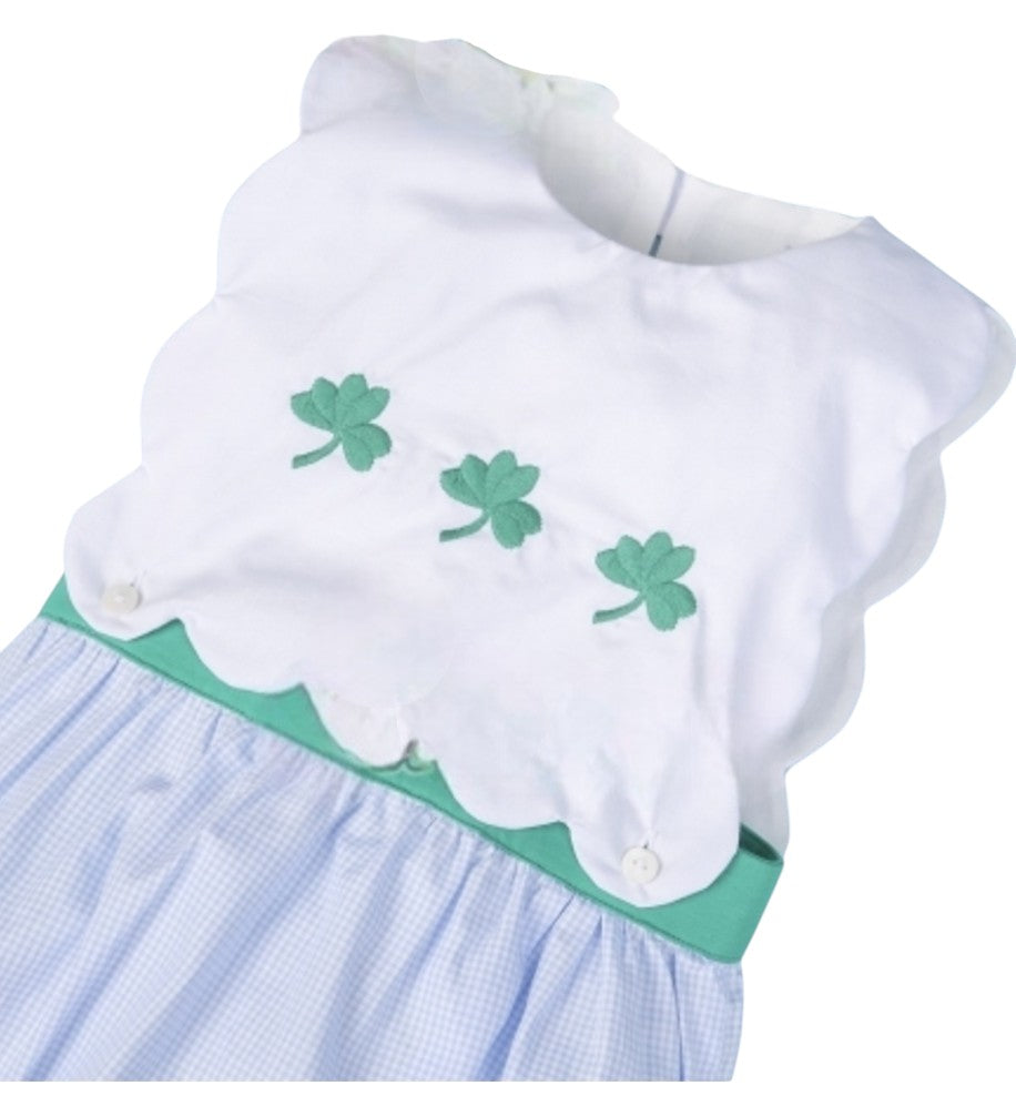 Lucky leaf embroidery girl bubble