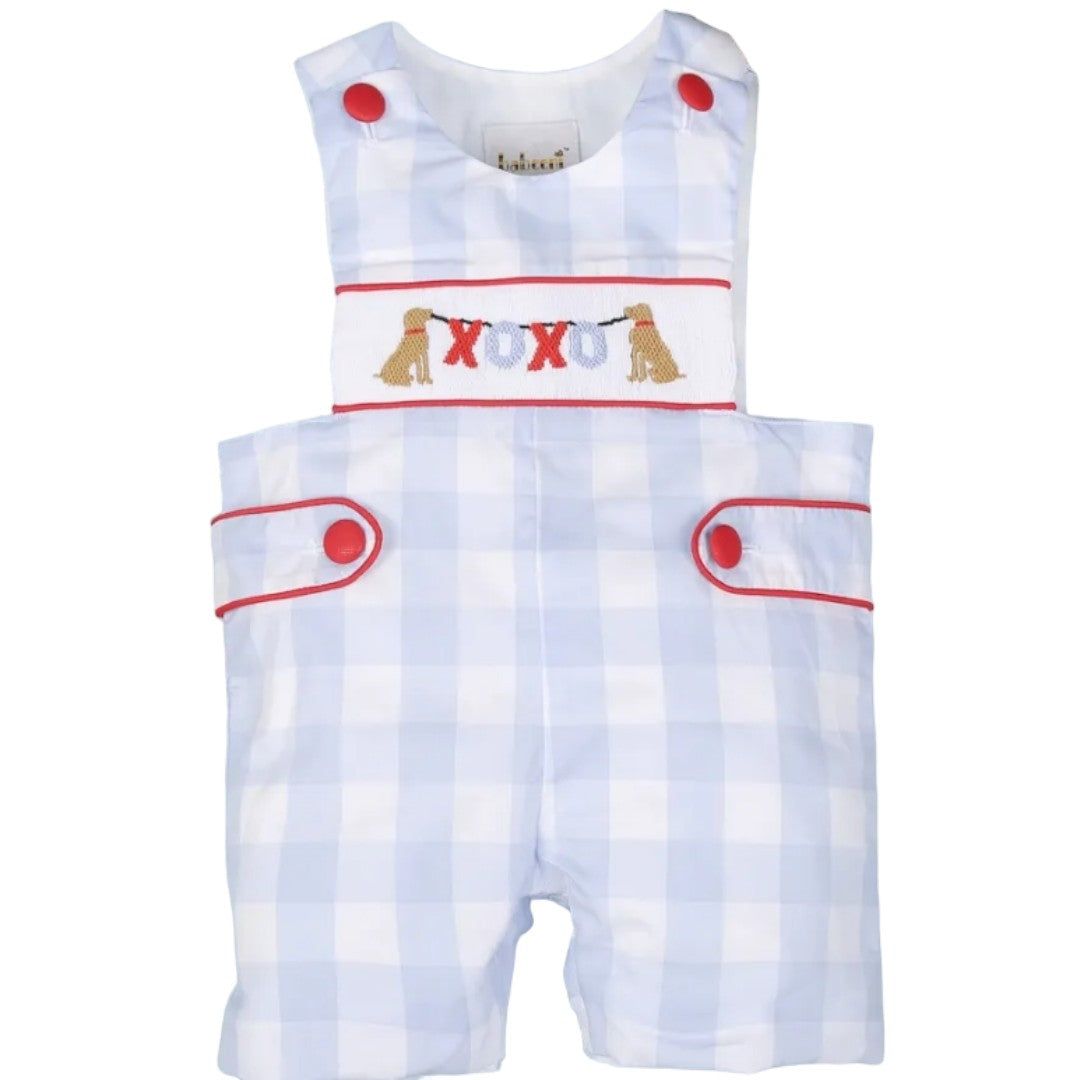 SMOCKED BOYS XOXO DOG