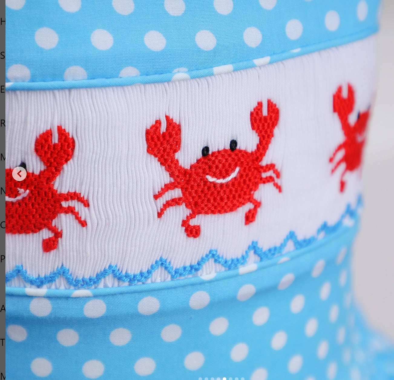 Cute crab smocked swim suit for girl