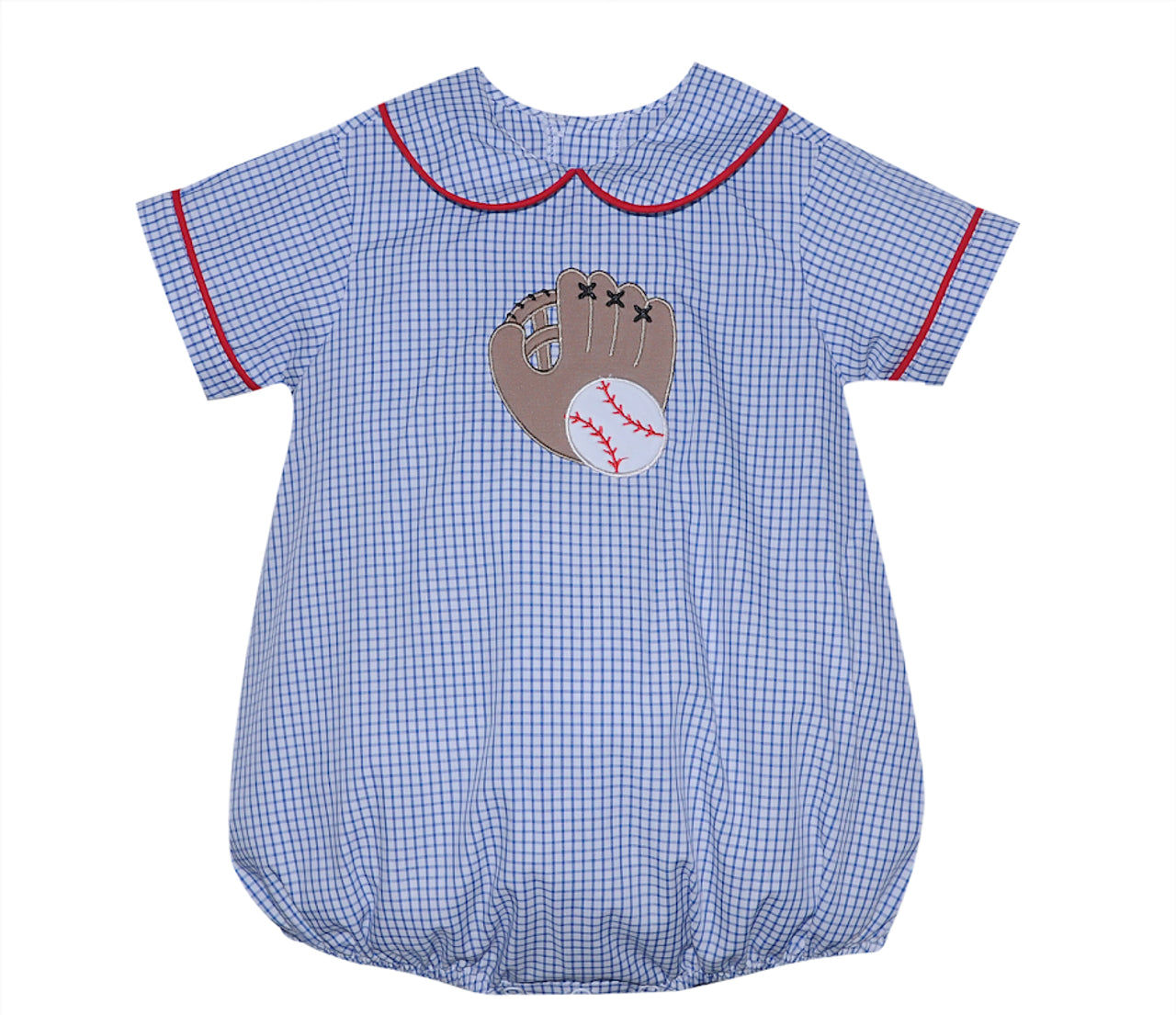 Boys Gingham Baseball Bubble
