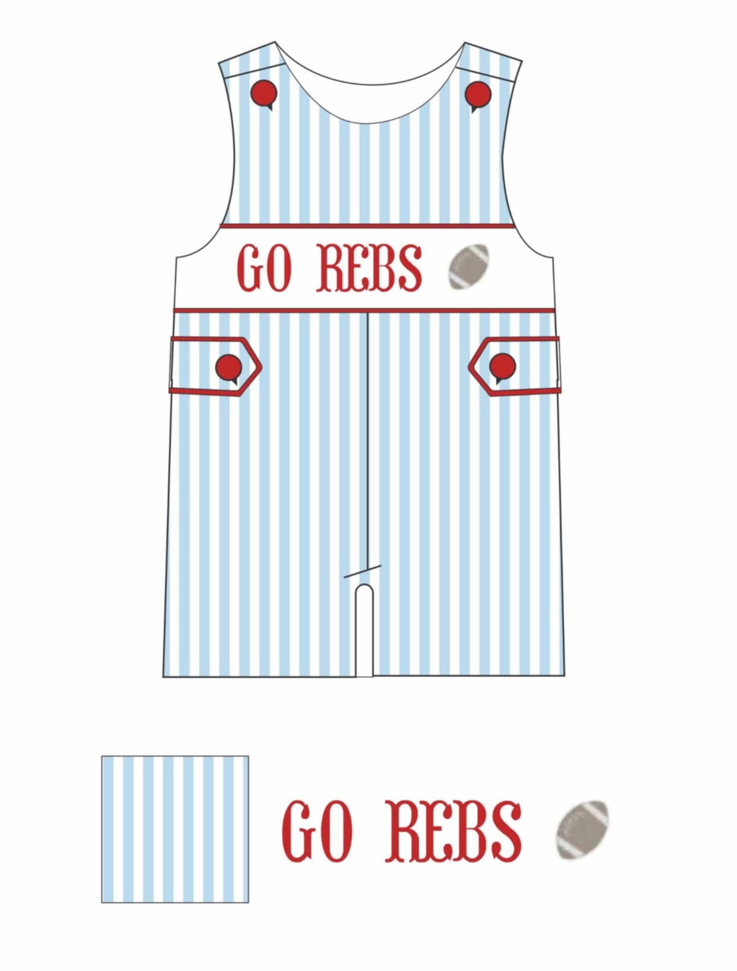 Ole Miss Shortall-Handsmocked