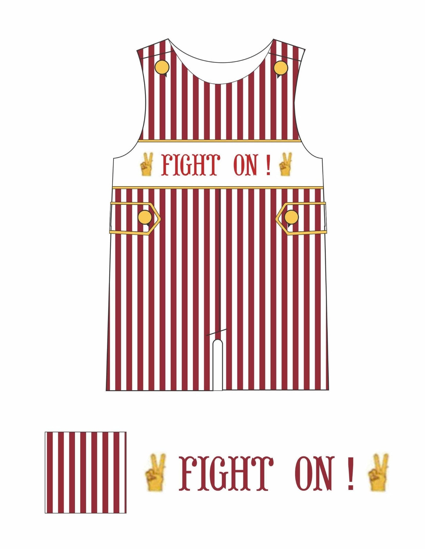 USC Gameday Shortall-Handsmocked