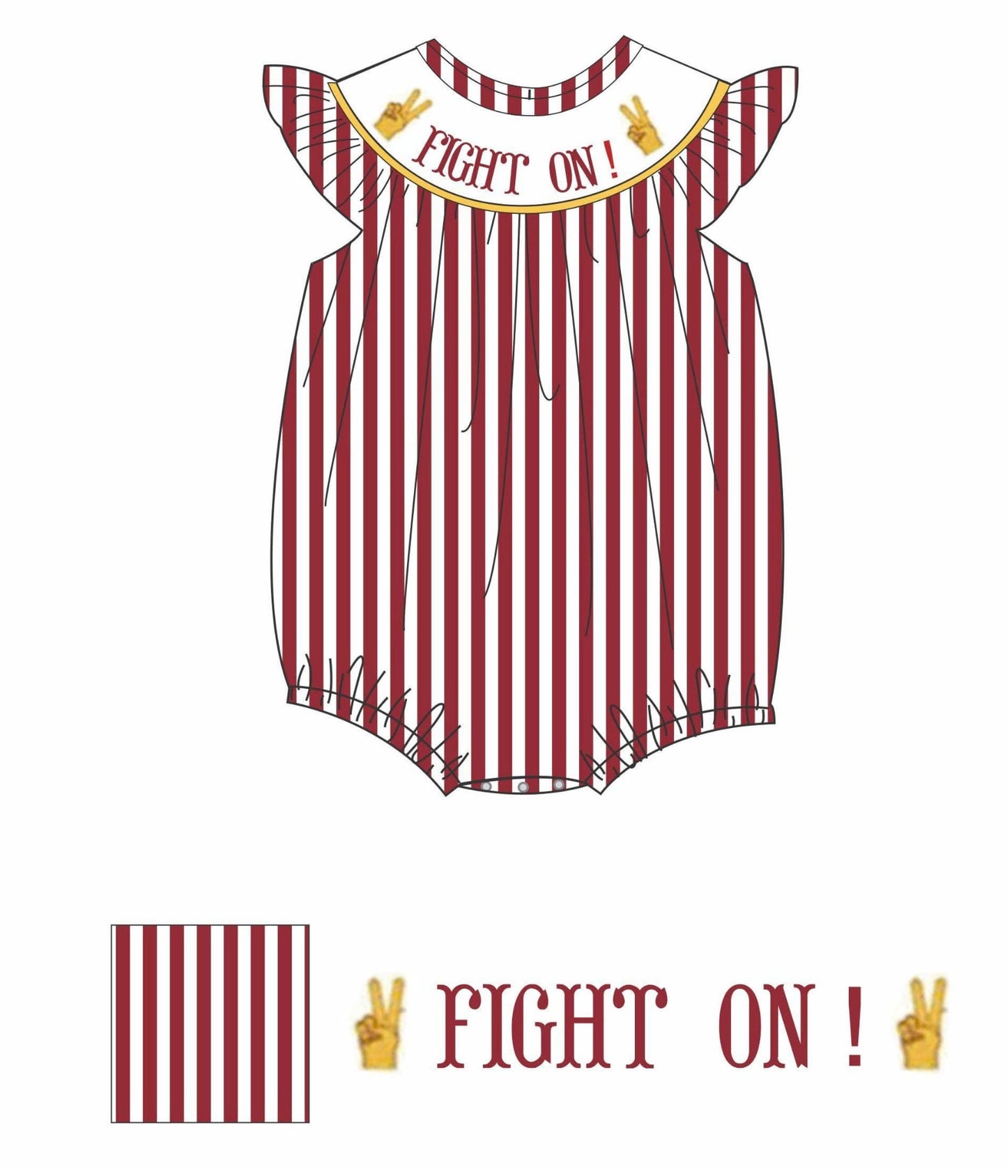 USC Gameday Bubble-Handsmocked