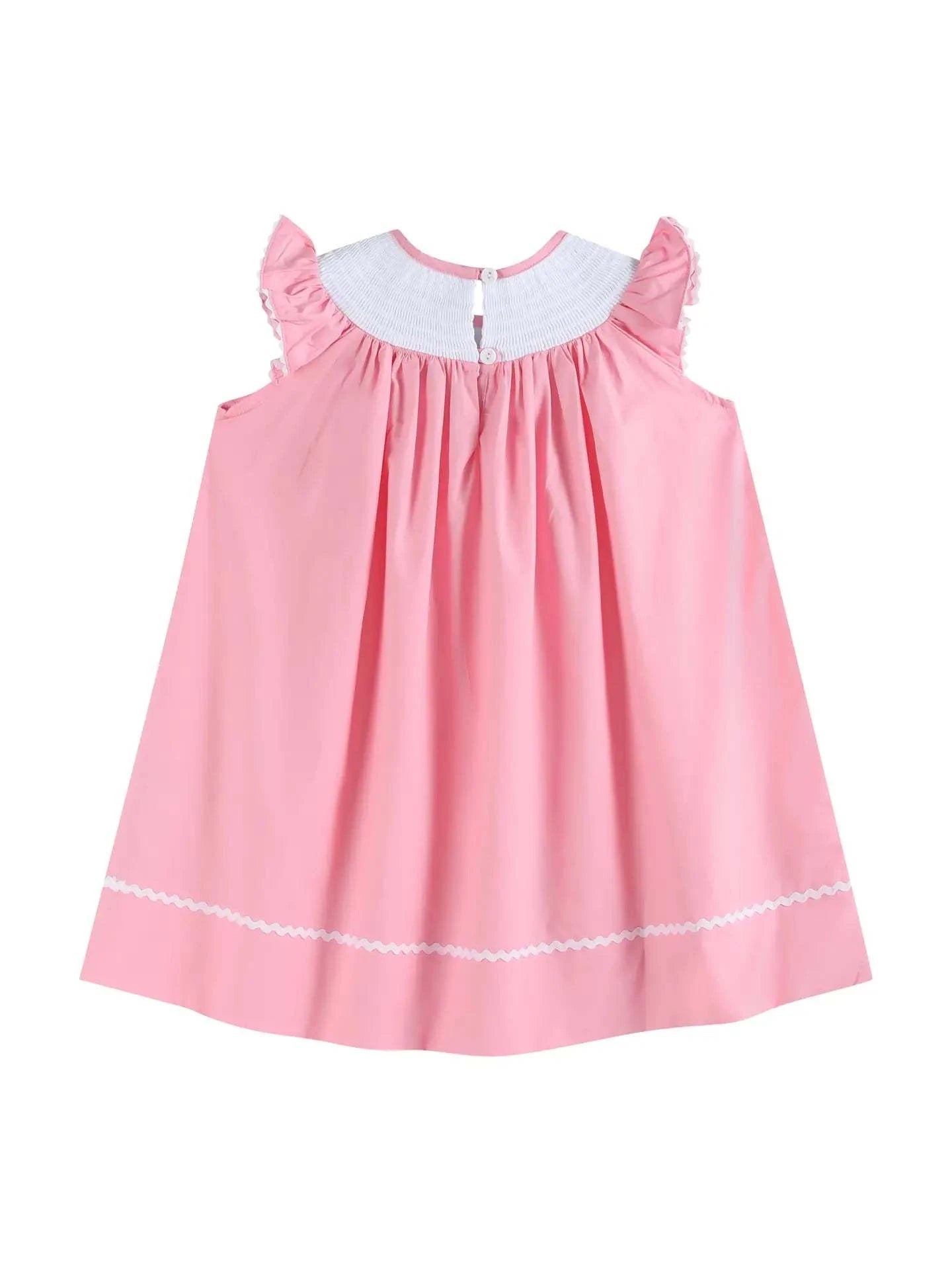 Pink Birthday Girl Smocked